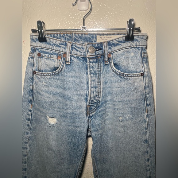 Rag & Bone Light Blue Straight Leg Jeans (Size 23) - Picture 4 of 7